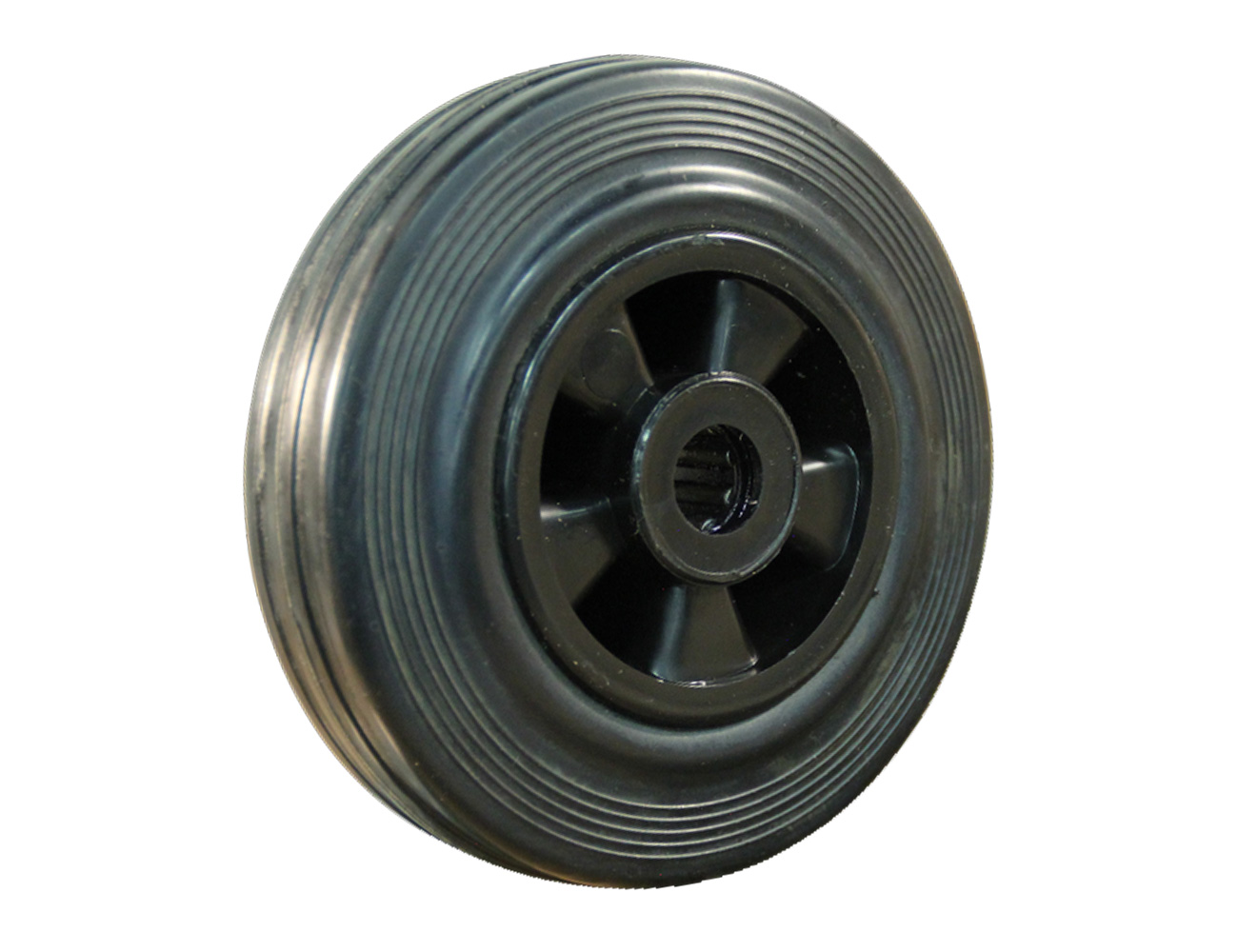 Roue bandage plein sur jante plastique - max 250kg - chape acier